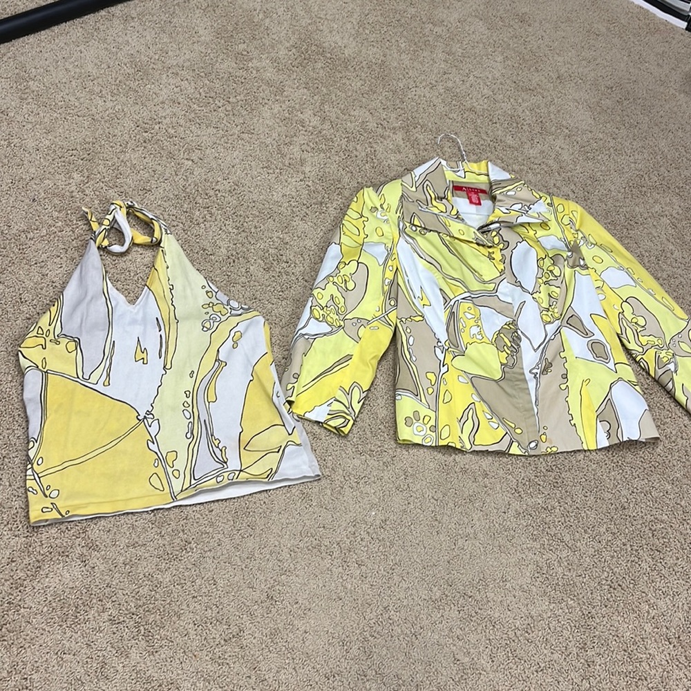 A Line Halter Top And Matching Jacket Size M/10 - image 1